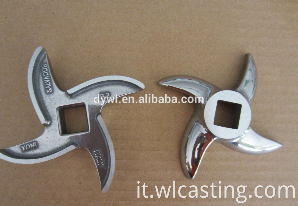 stainless steel meat mixer blade machining investment casting